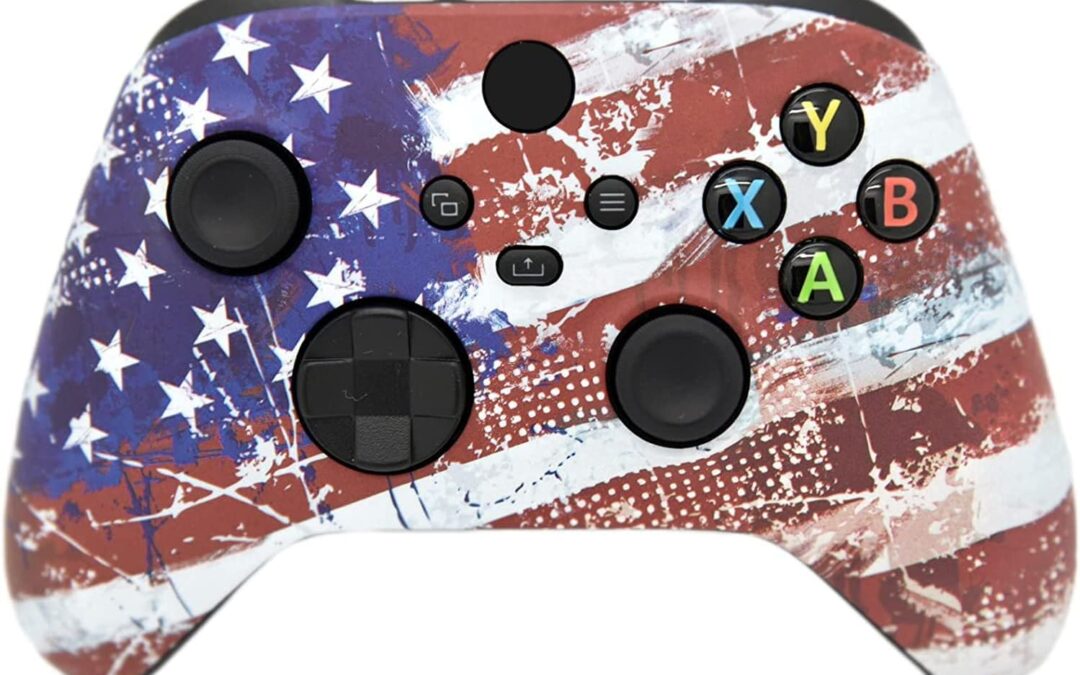 Hand Crafted Custom Controller Compatible with Xbox Series X/S & Xbox One (U.S Flag)