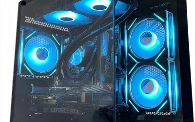 YAWYORE Gaming PC Desktop Computer, Ryzen 7 5700X,RTX 4060,32GB DDR4 RAM and 1TB M.2 NVMe SSD, 240 Liquid Cooler, ARGB Fans,Game Design Office (R7 5700X / RTX 4060 / 32GB DDR4 / 1TB SSD)